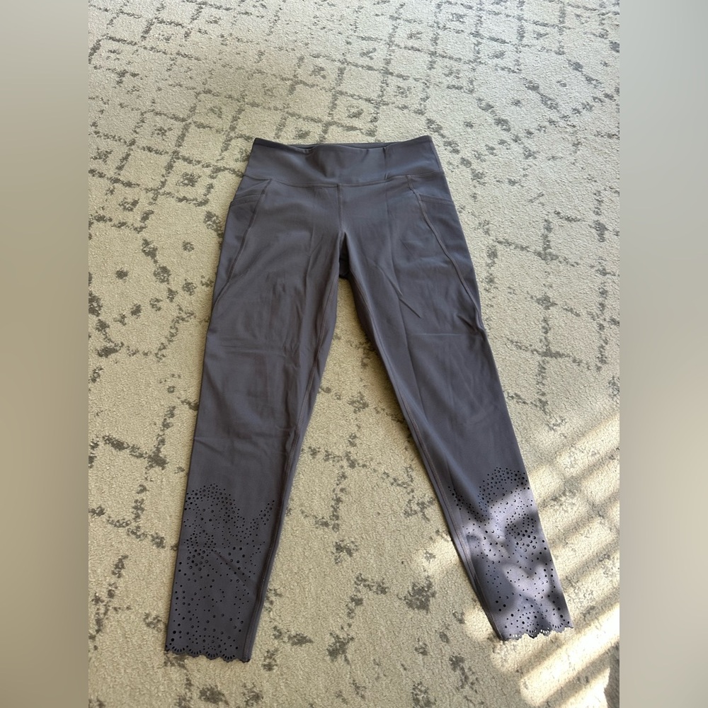 Ideology Charcoal Laser-Cut Active Leggings